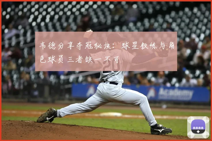 韦德分享夺冠秘诀:球星教练与角色球员三者缺一不可